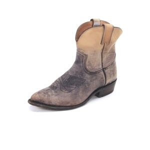 Frye Short Billy Distressed Ombre Western Boot slip on leather sz 8.5 B